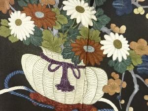アンティーク　花籠模様留袖(比翼付き)